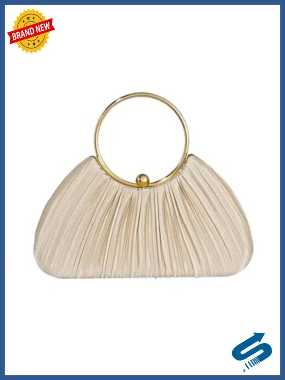 Shell Shaped Clutch Purse with Detachable Chain Strap Evening Bag